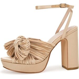 Champagne Platform Heel Sandals